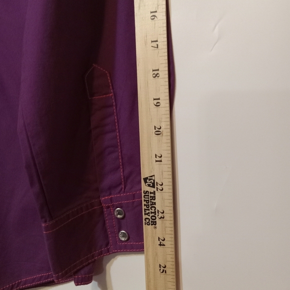 Rock 47 Wrangler Shirt Western Purple Wm XL Studs Embroidery Snap Closure - Picture 9 of 12
